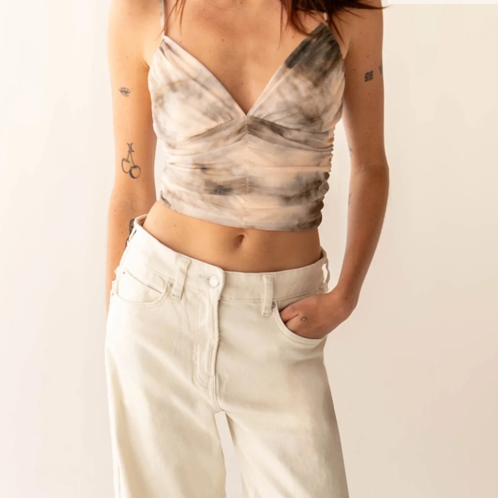 OAK + FORT Cropped Mesh Tank